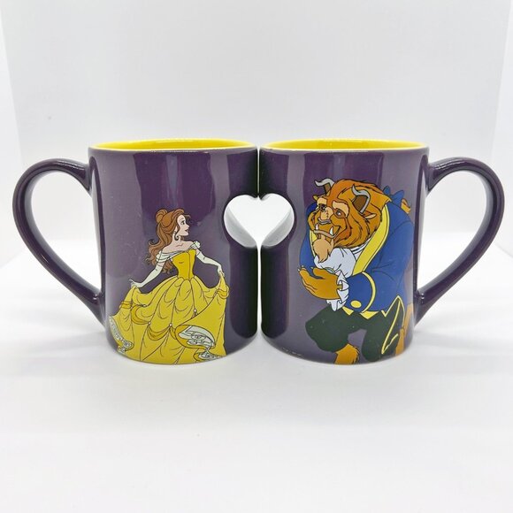 Disney Other - Beauty and the Beast purple mug set perfect condition, no cracks or chips